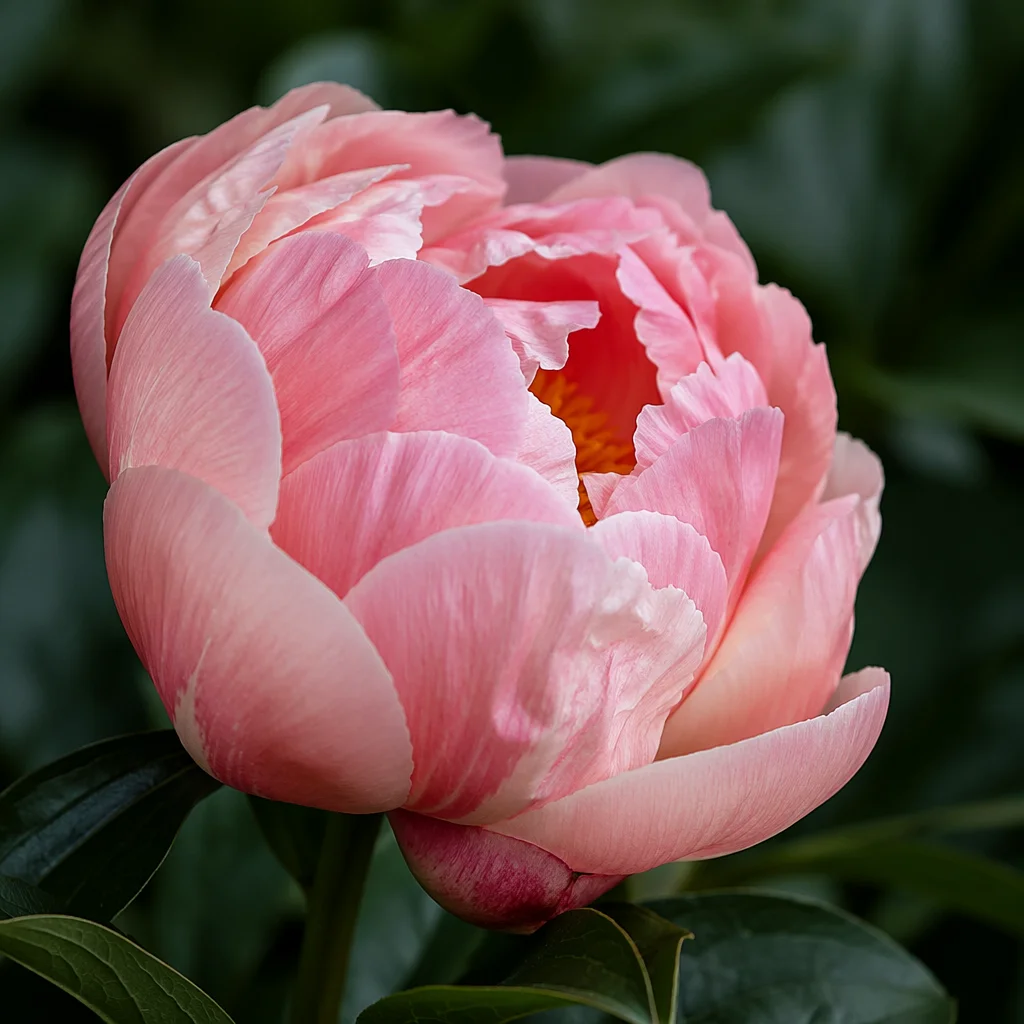 Lush Pink Peony Macro with Soft Petals