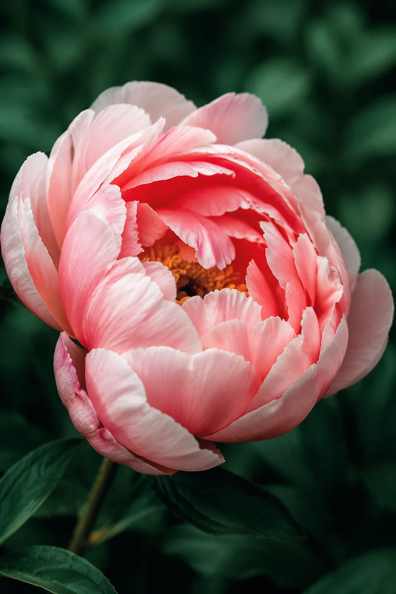 Lush Pink Peony Macro with Soft Petals