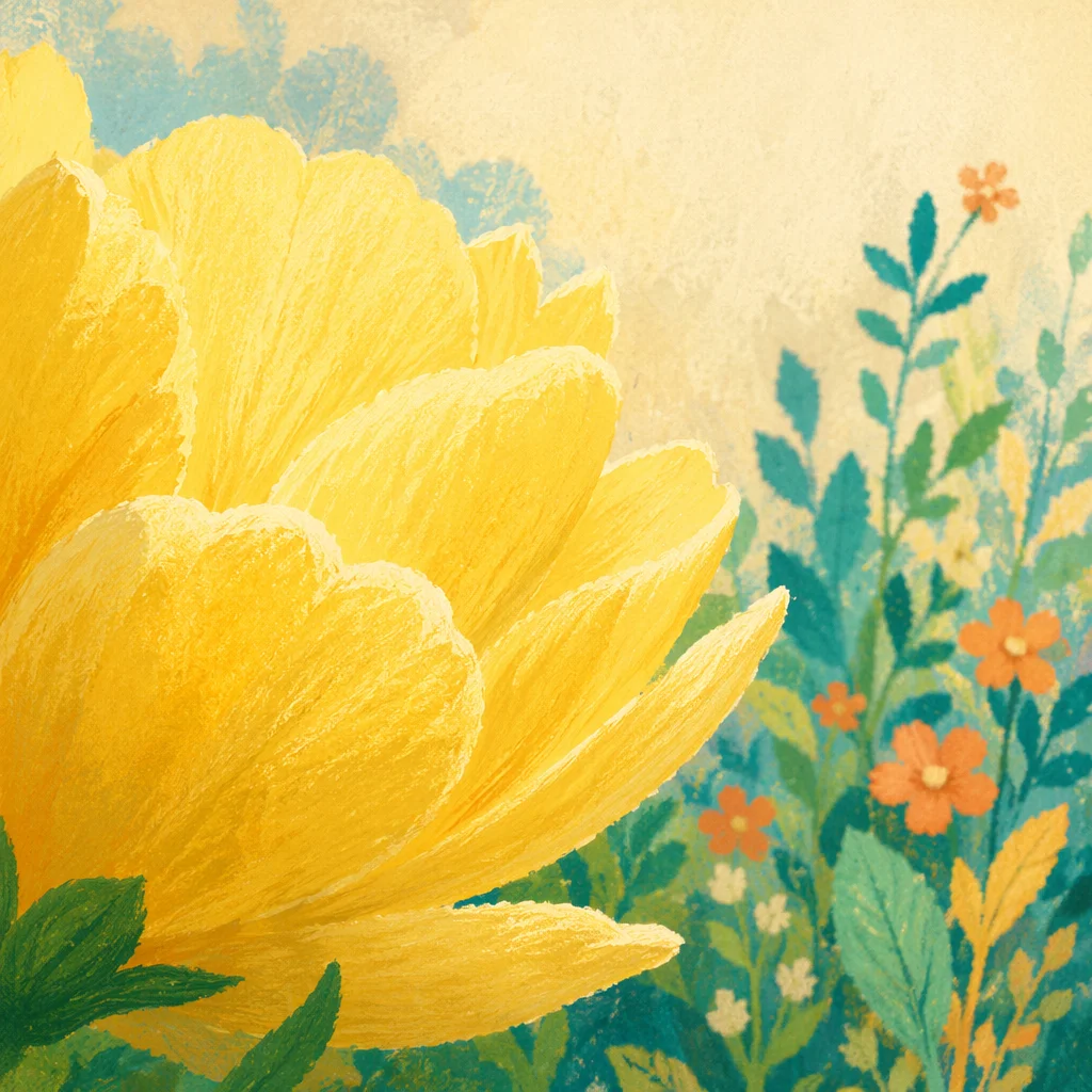 Fresh Spring Garden Flowers in Morning Light