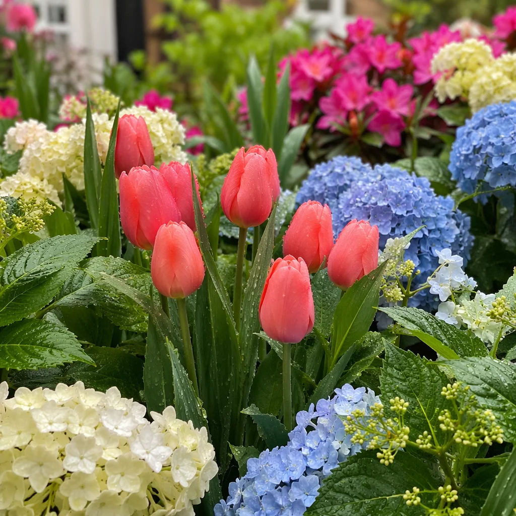 Fresh Spring Garden Bloom Close-Up