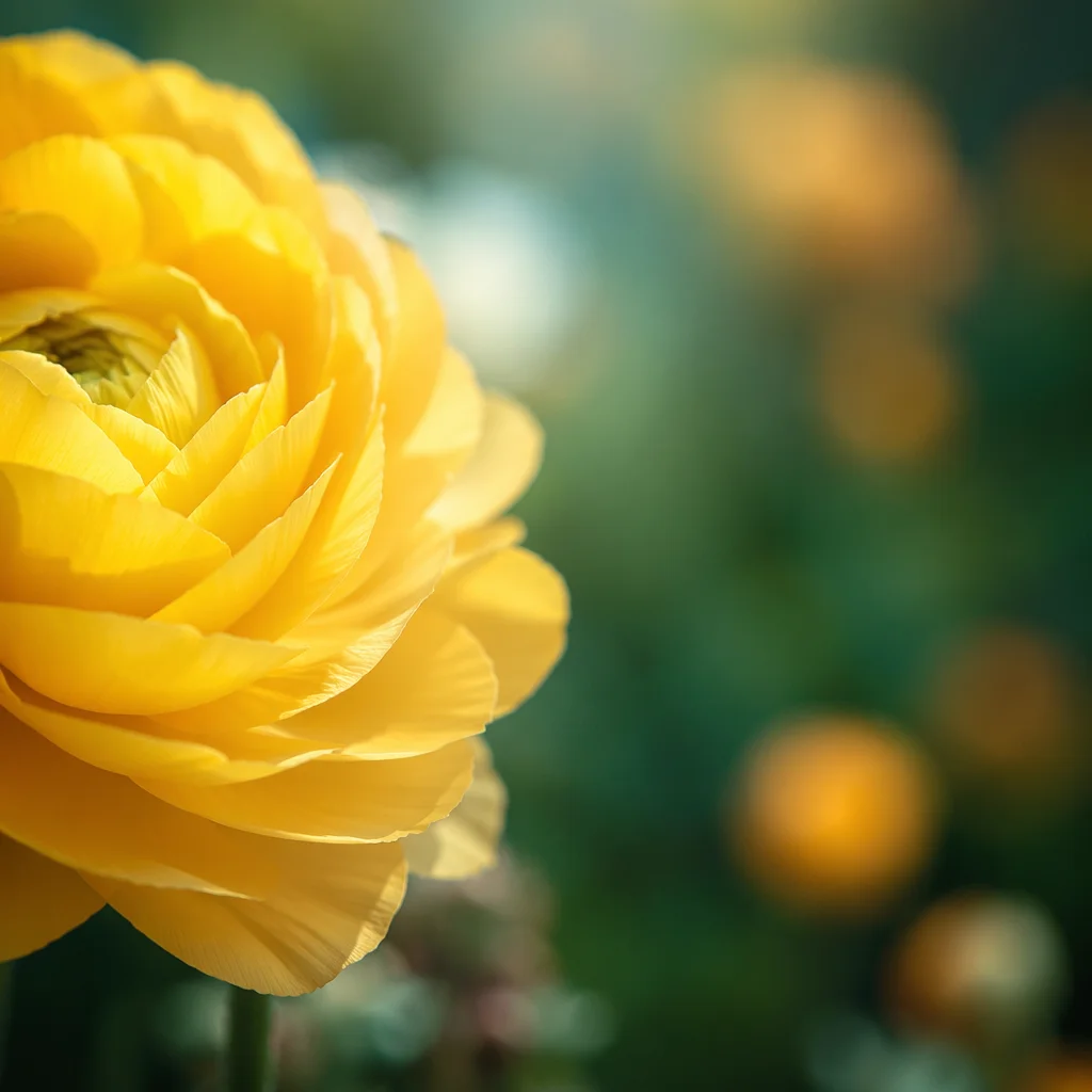 Fresh Yellow Spring Garden Bloom Close-Up