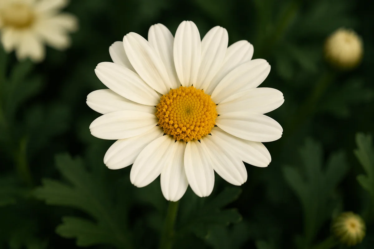 White Daisy in a Quiet Garden