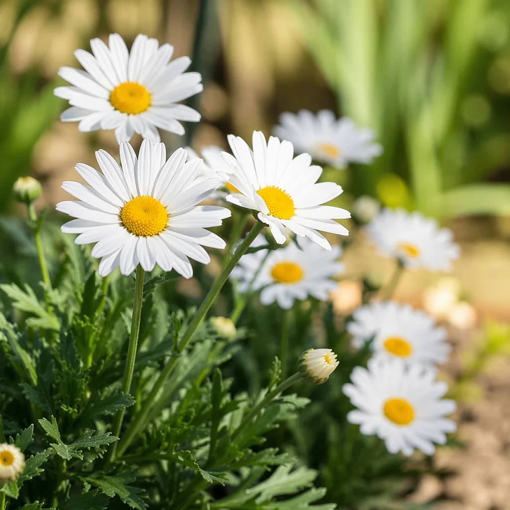 White Daisies in a Peaceful Garden