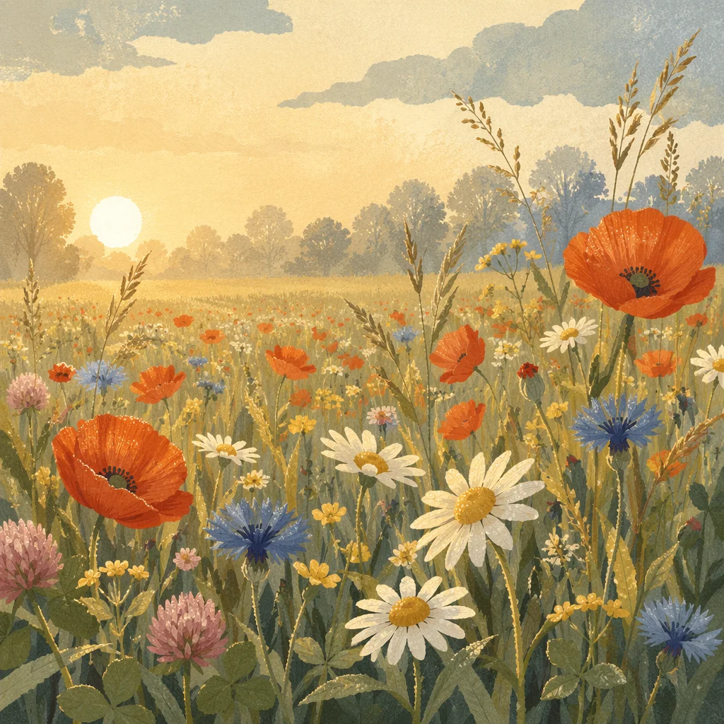 Wildflower Meadow in Gentle Morning Bloom