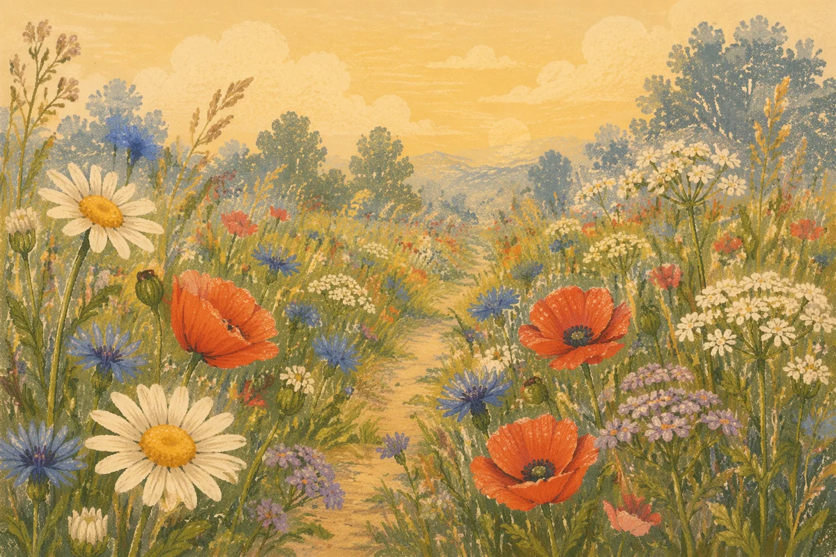 Golden Morning Wildflower Meadow Path