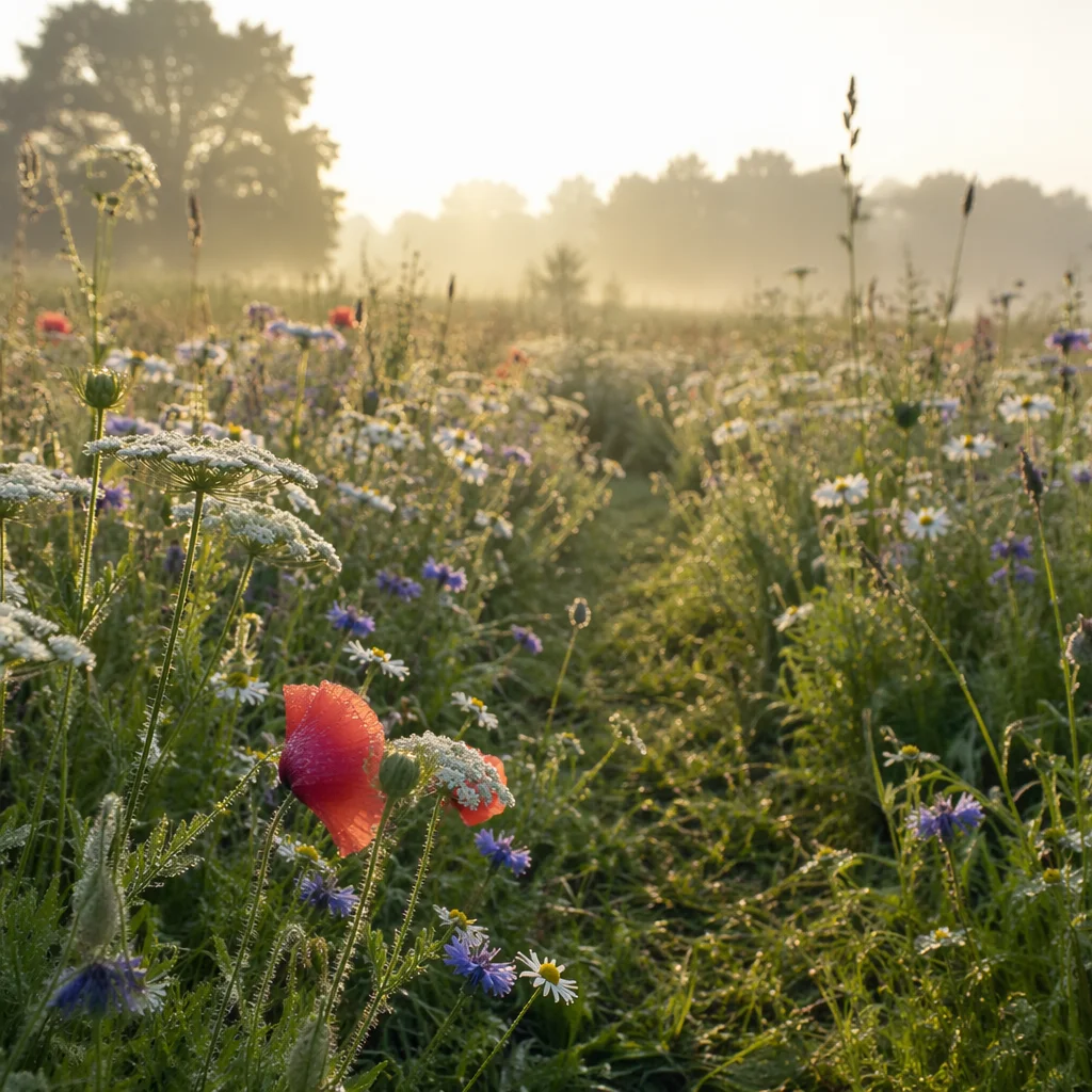 Golden Morning Wildflower Meadow Path