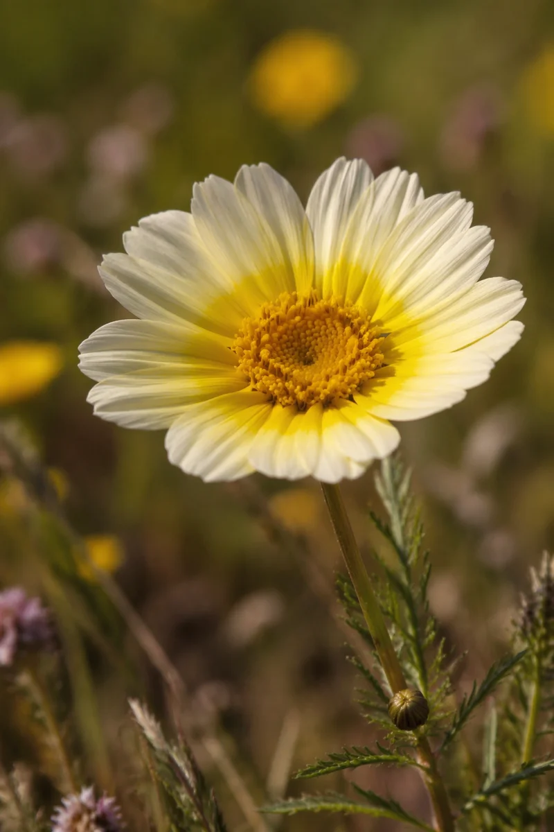 Delicate Wildflower in Golden Meadow Light