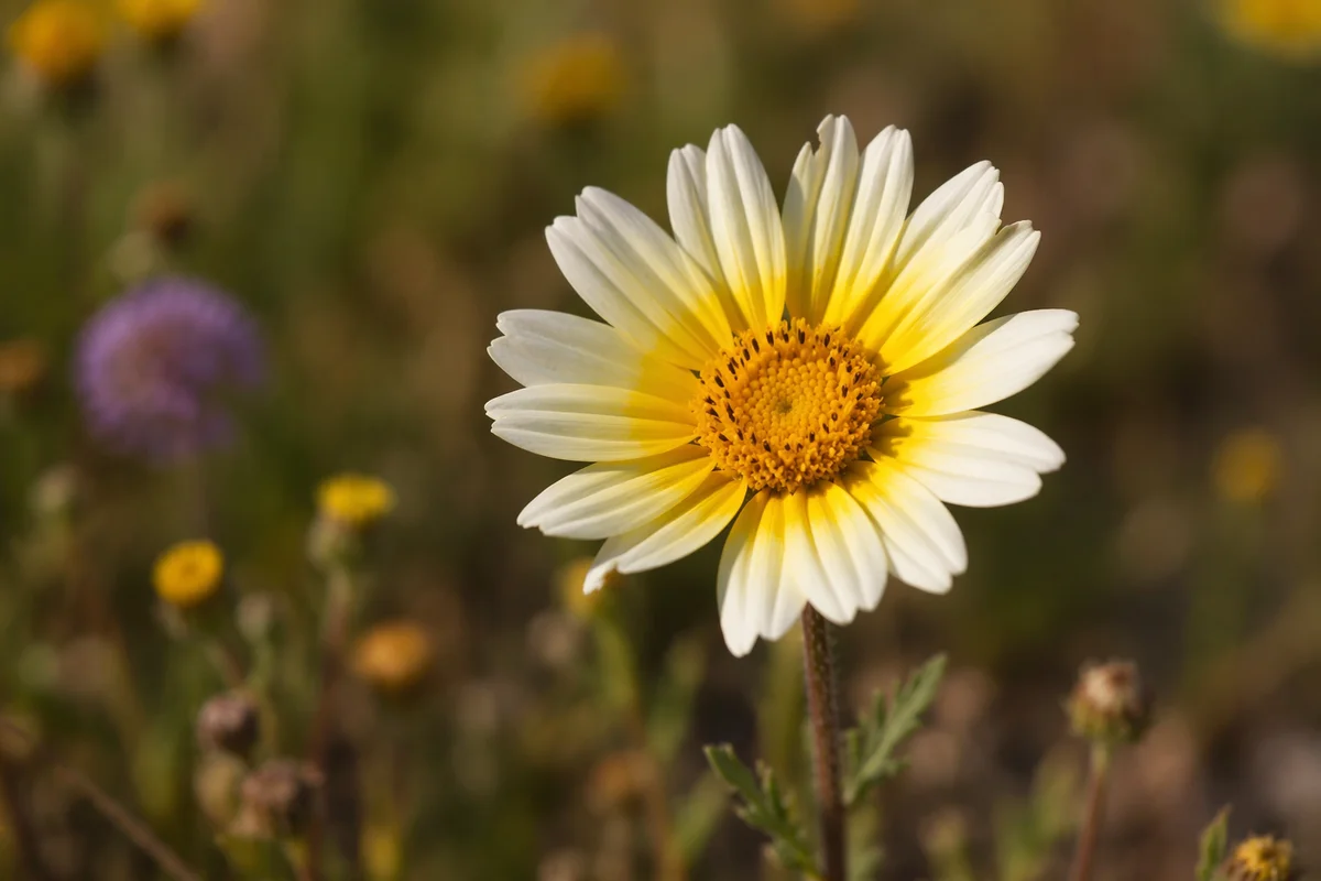 Delicate Wildflower in Sunlit Meadow
