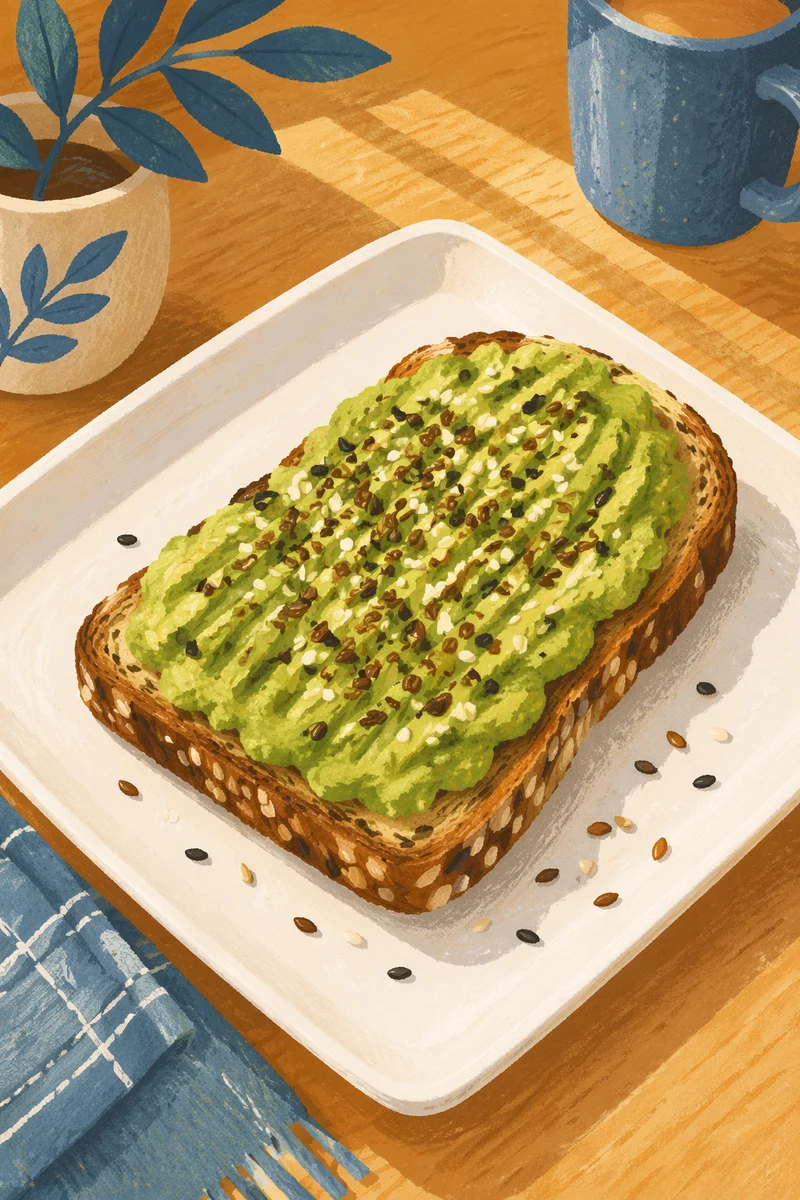 Trendy Avocado Toast Healthy Brunch Plate