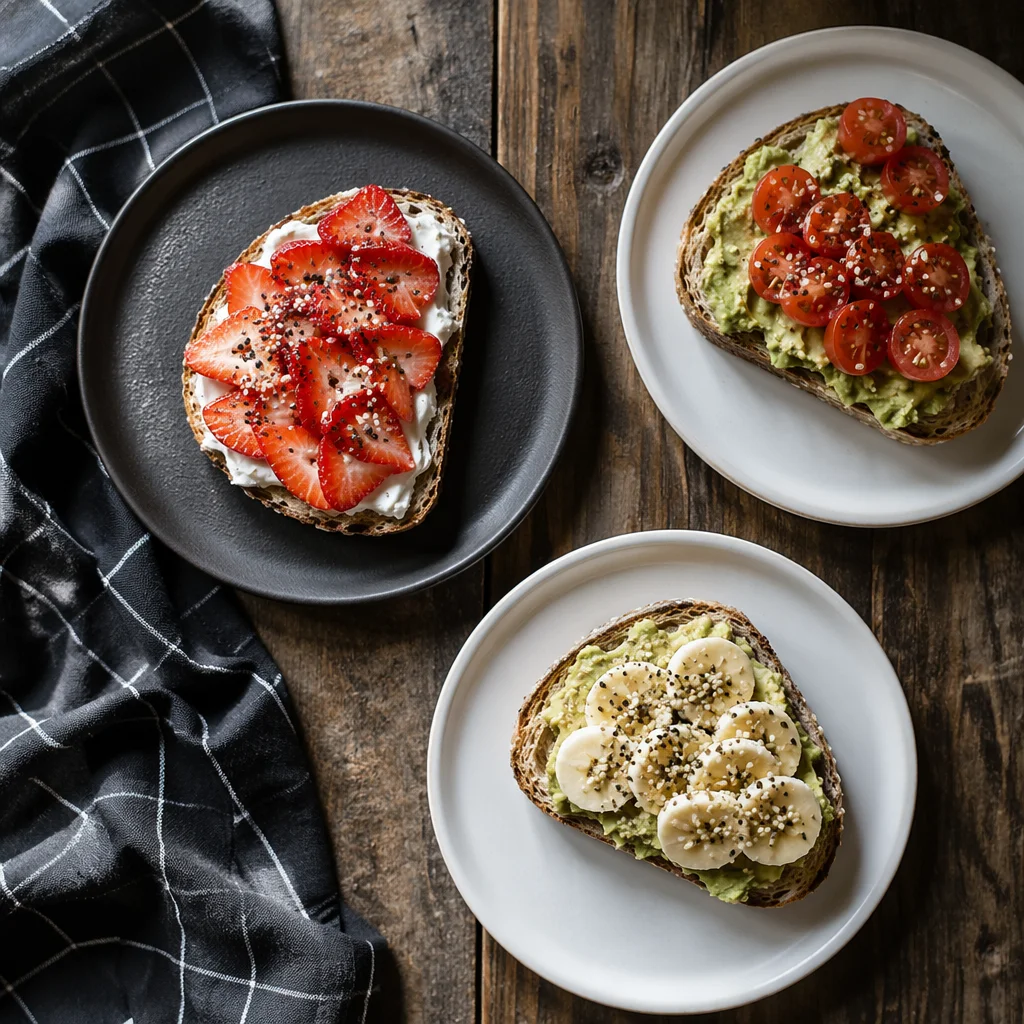 Trendy Avocado Toast Brunch Flat Lay