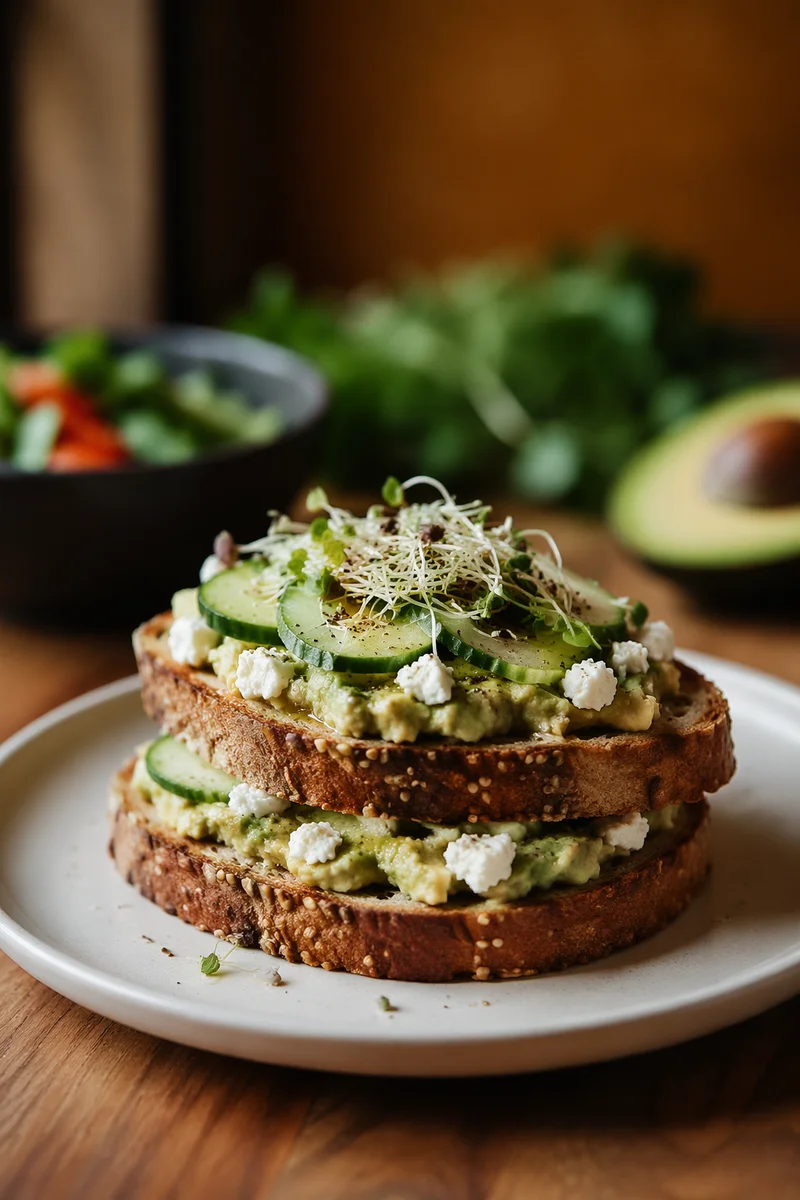 Healthy Avocado Toast Brunch Plate