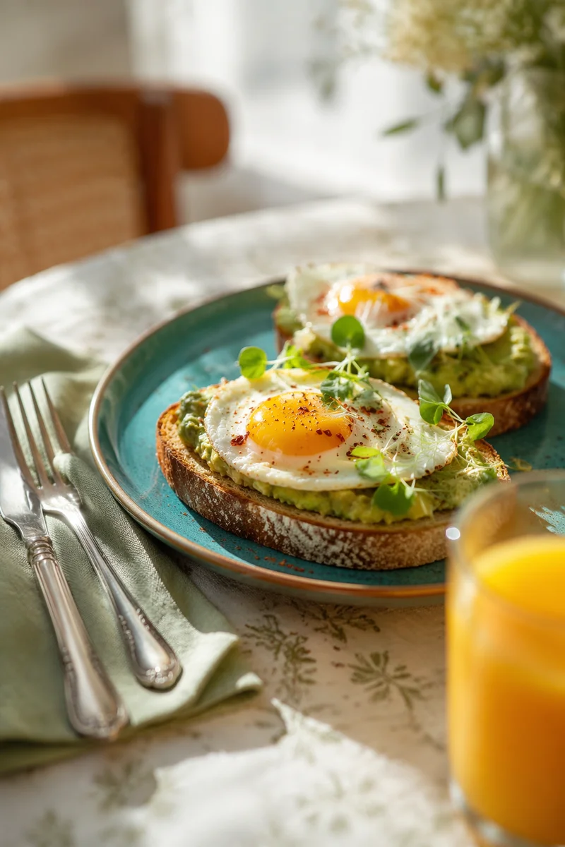 Trendy Avocado Toast Brunch with Egg