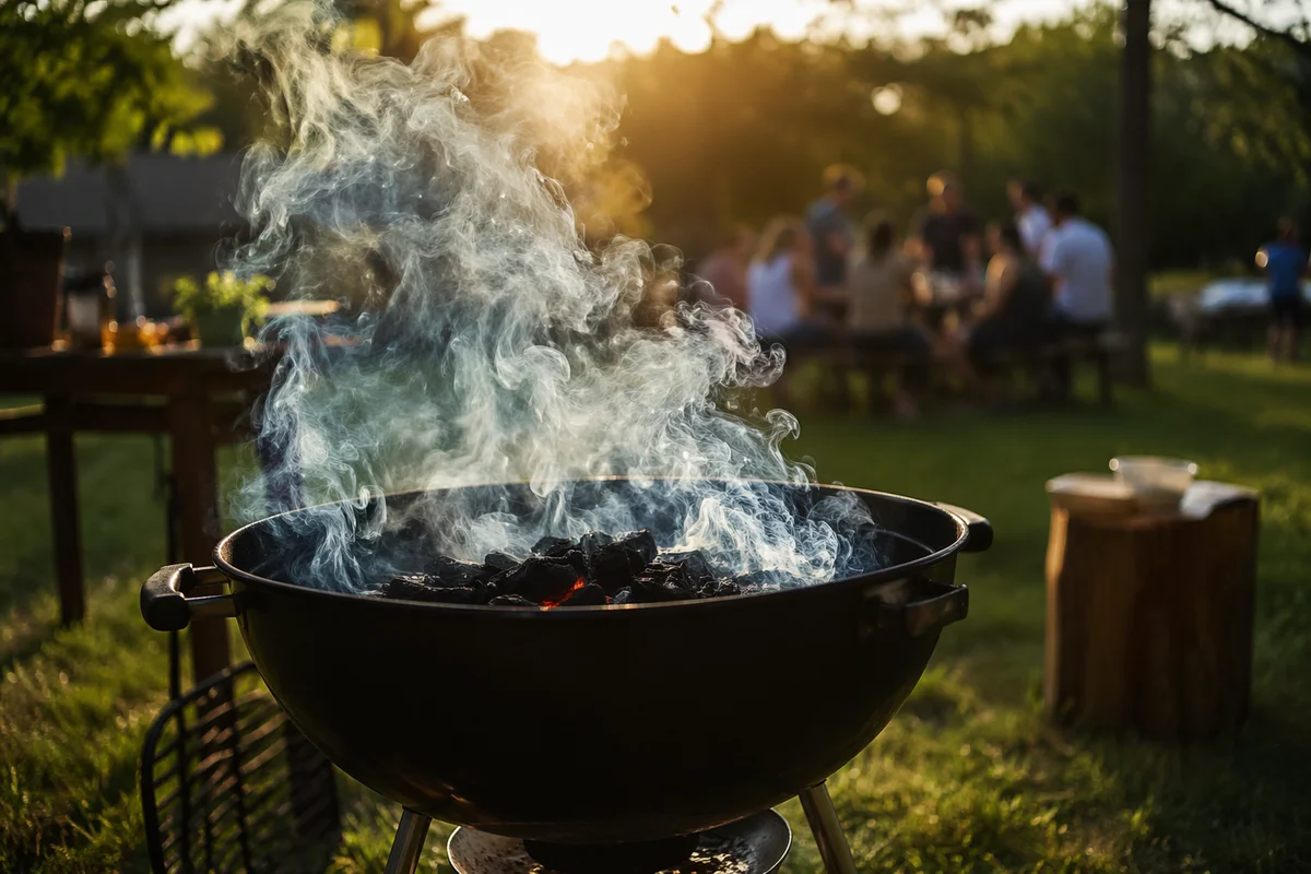 Smoky Summer Barbecue Grill Outdoors