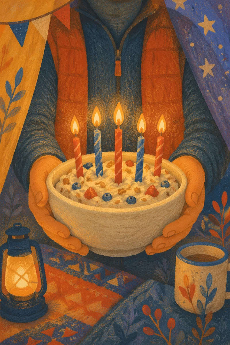Cozy Birthday Cake Candlelight Celebration