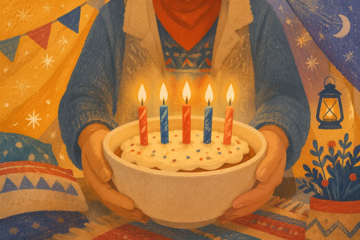 Cozy Birthday Cake Candlelight Celebration
