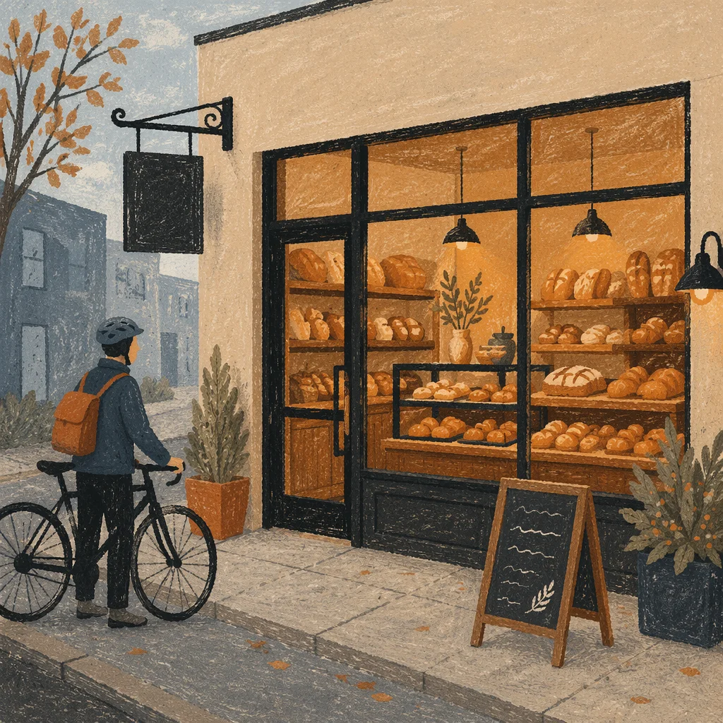 Warm Artisan Bakery with Fresh Loaves
