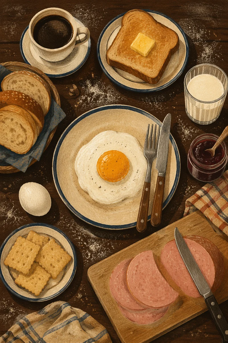 Cozy Morning Breakfast Table Flat Lay