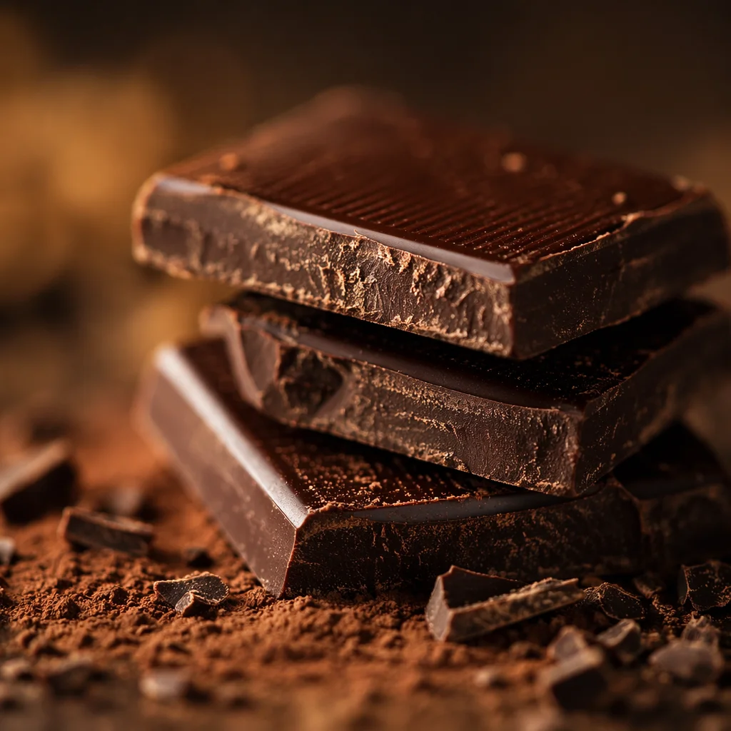 Rich Dark Chocolate Macro Close-Up