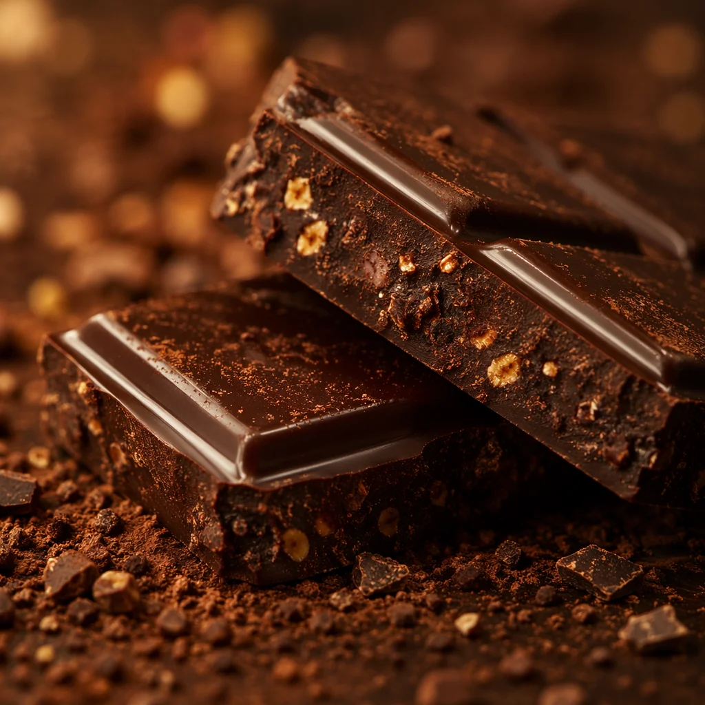 Rich Dark Chocolate Dessert Close-Up