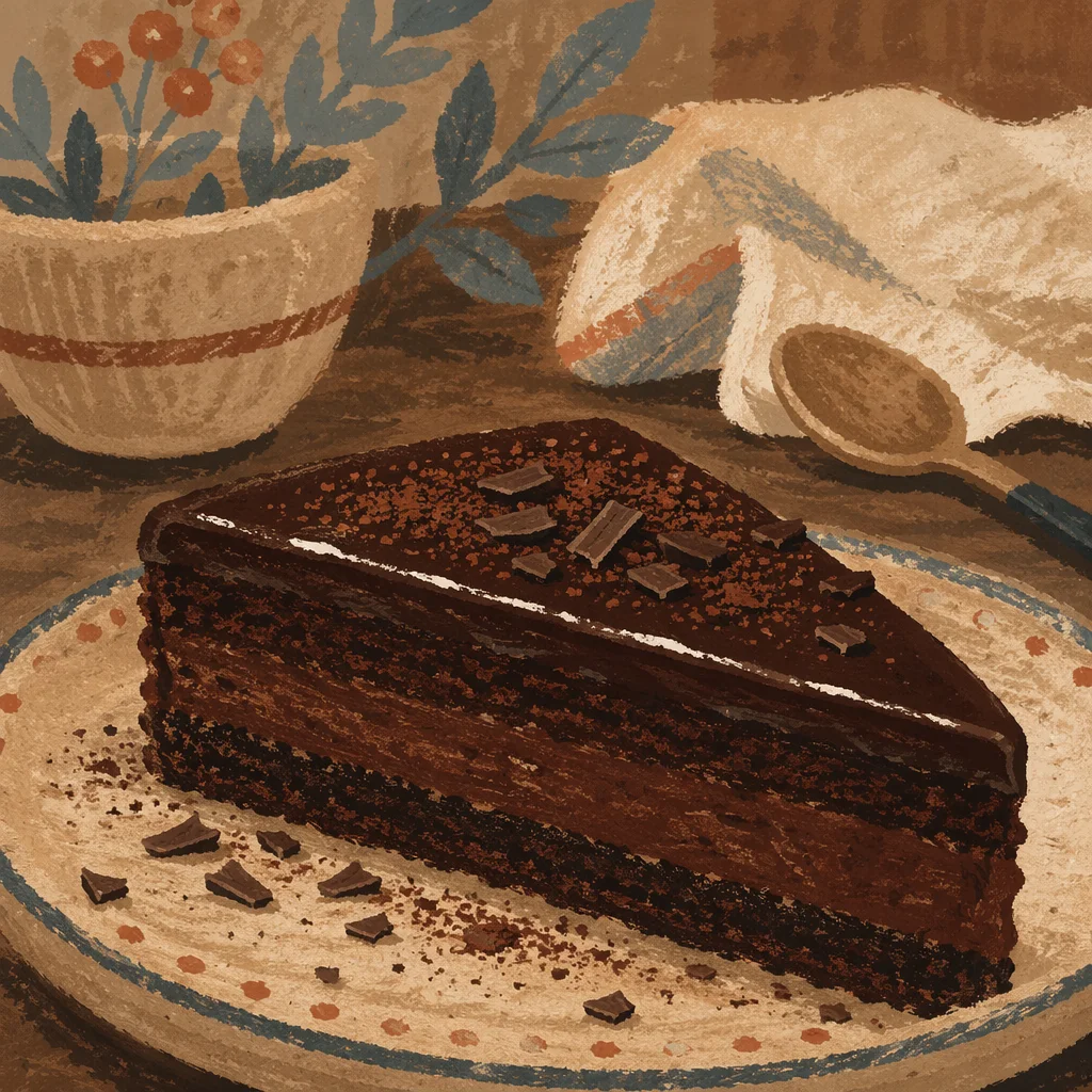 Rich Dark Chocolate Dessert Close Up