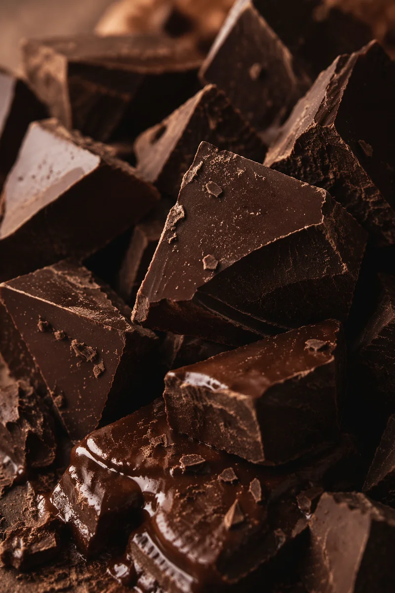 Rich Dark Chocolate Dessert Close Up
