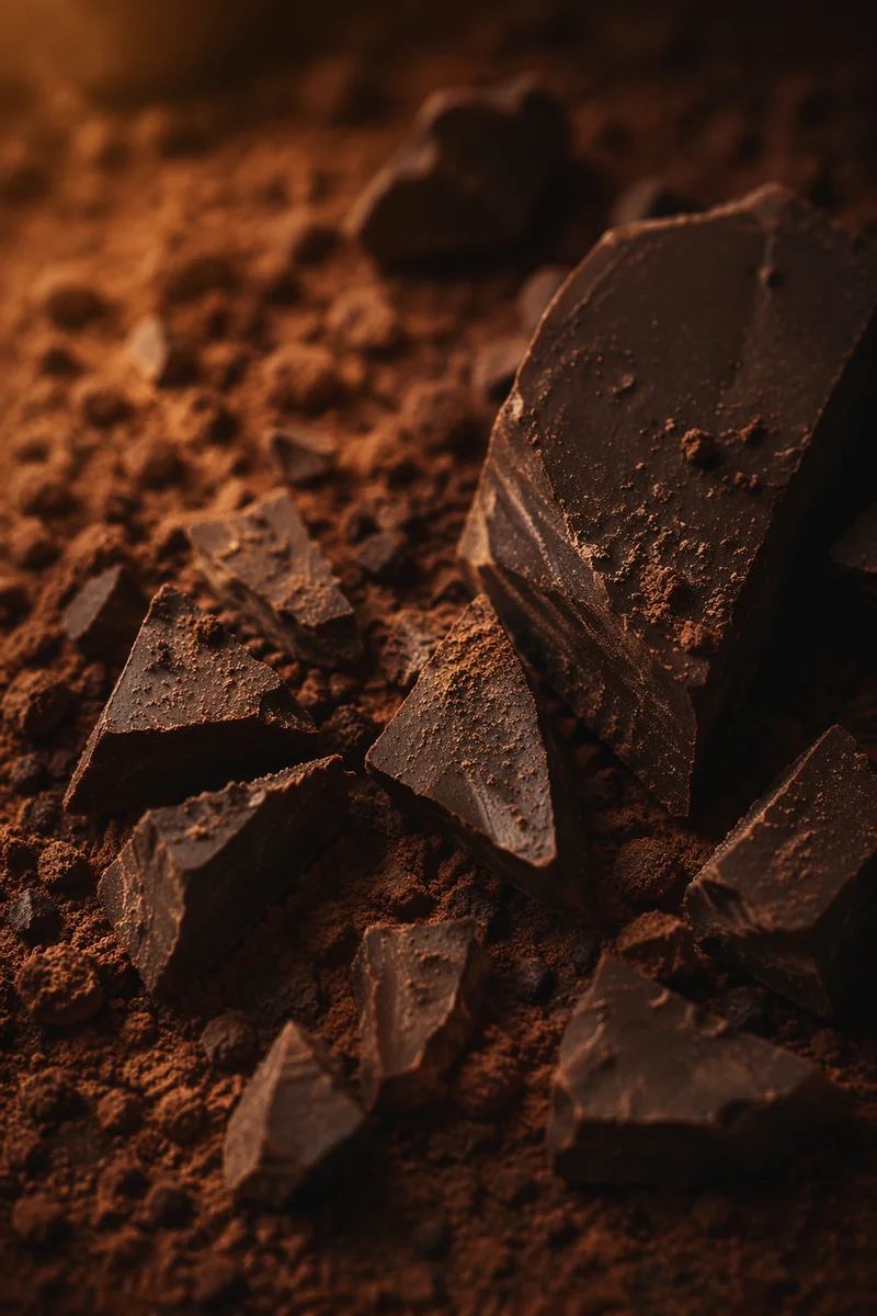 Moody Dark Chocolate Macro Close Up