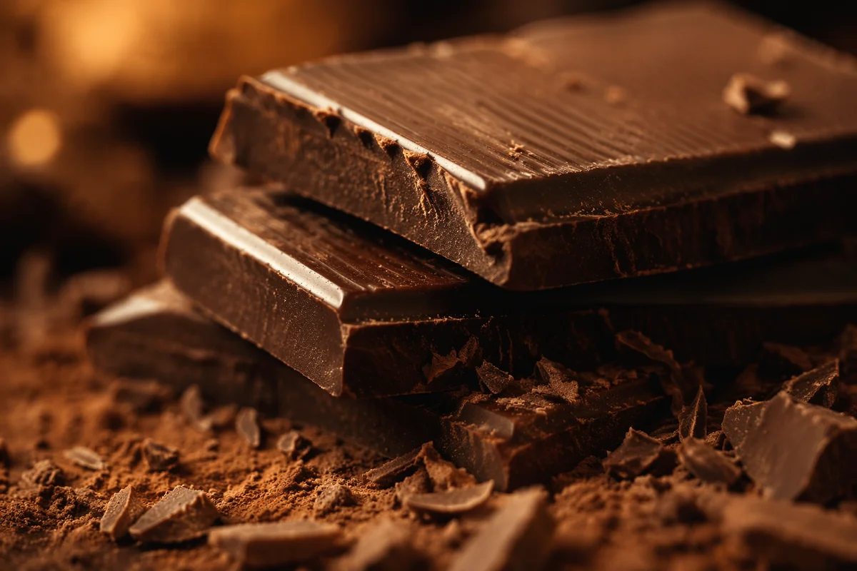 Rich Dark Chocolate Macro Close-Up