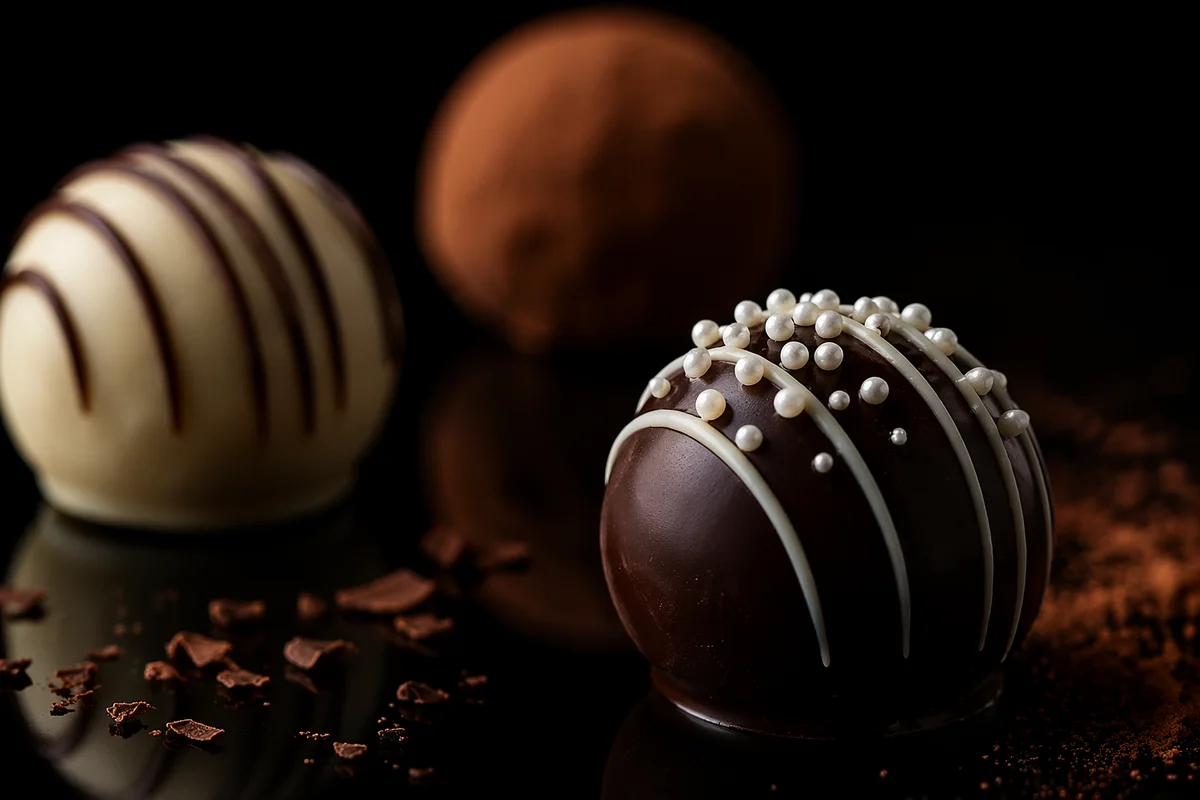 Luxurious Dark Chocolate Truffle Close-Up