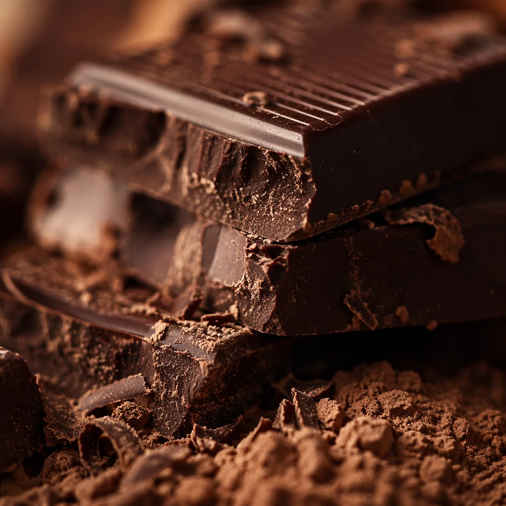 Rich Dark Chocolate Macro Close Up