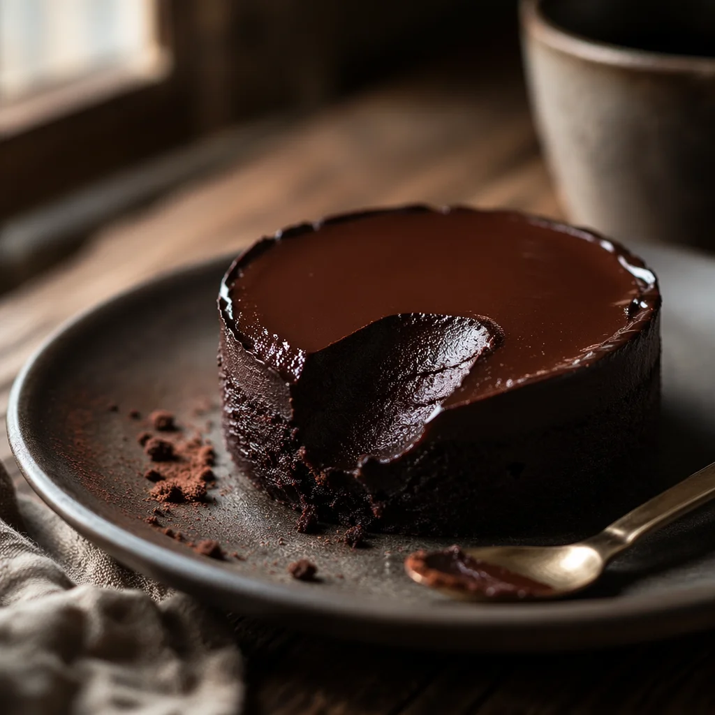 Rich Flourless Chocolate Cake Close-Up