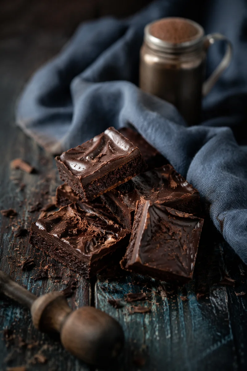 Rich Dark Chocolate Dessert Close Up