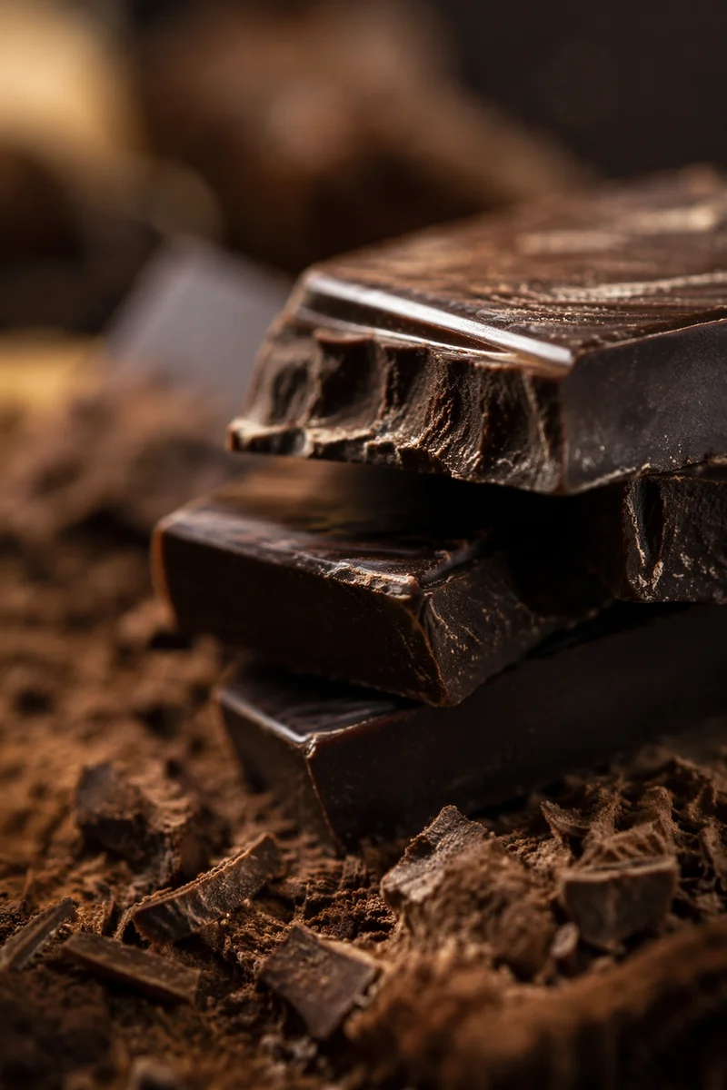Rich Dark Chocolate Macro Close Up
