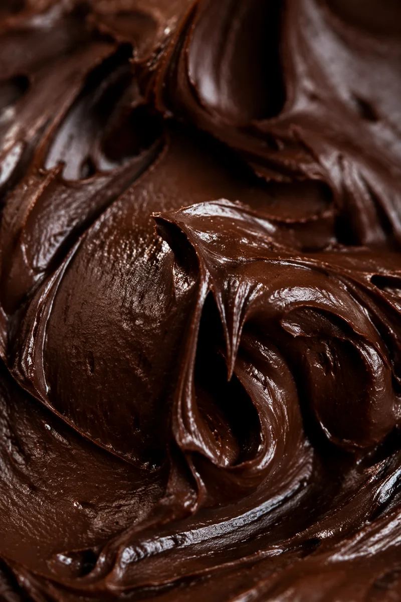 Decadent Dark Chocolate Ganache Macro Texture