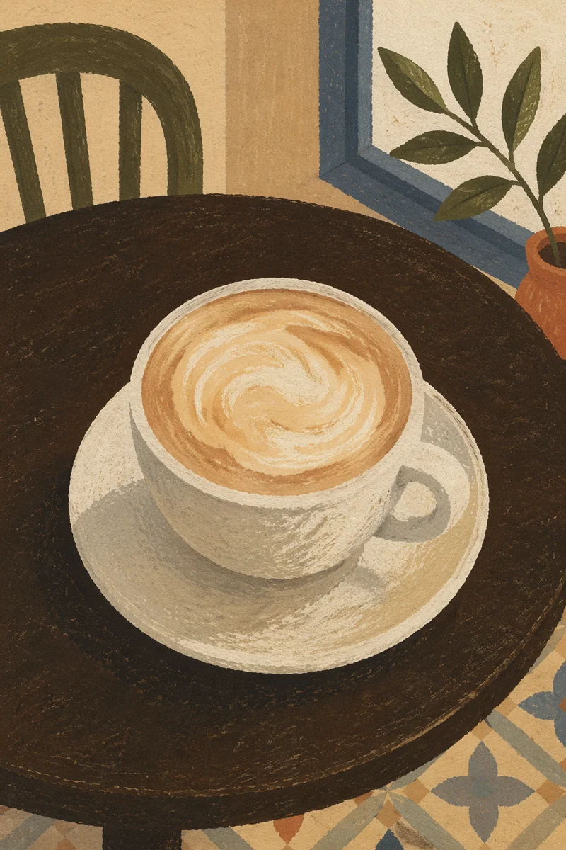 Morning Cappuccino With Soft Latte Art