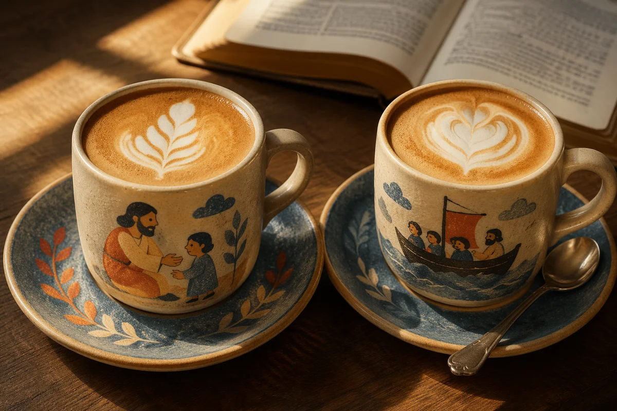 Cozy Morning Cappuccino with Latte Art