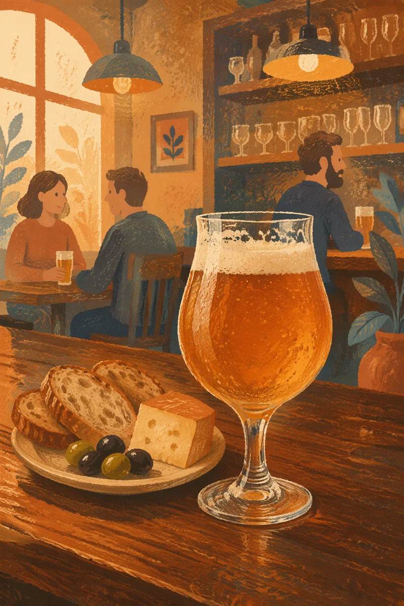 Amber Craft Beer and Rustic Pub Pairing