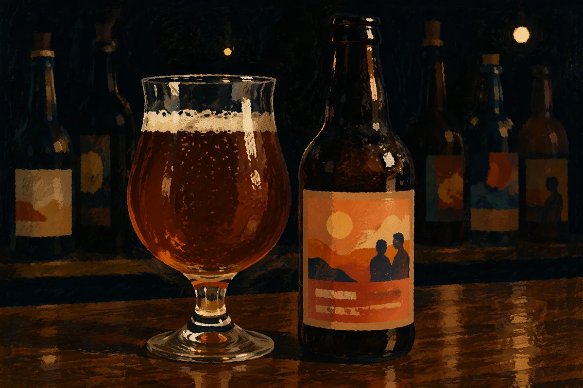 Amber Craft Beer on Moody Pub Bar
