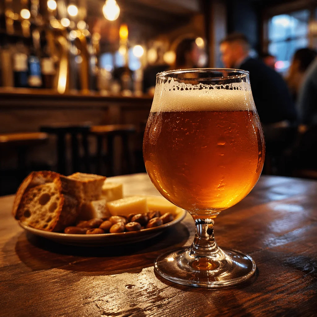 Amber Craft Beer with Rustic Pub Pairing
