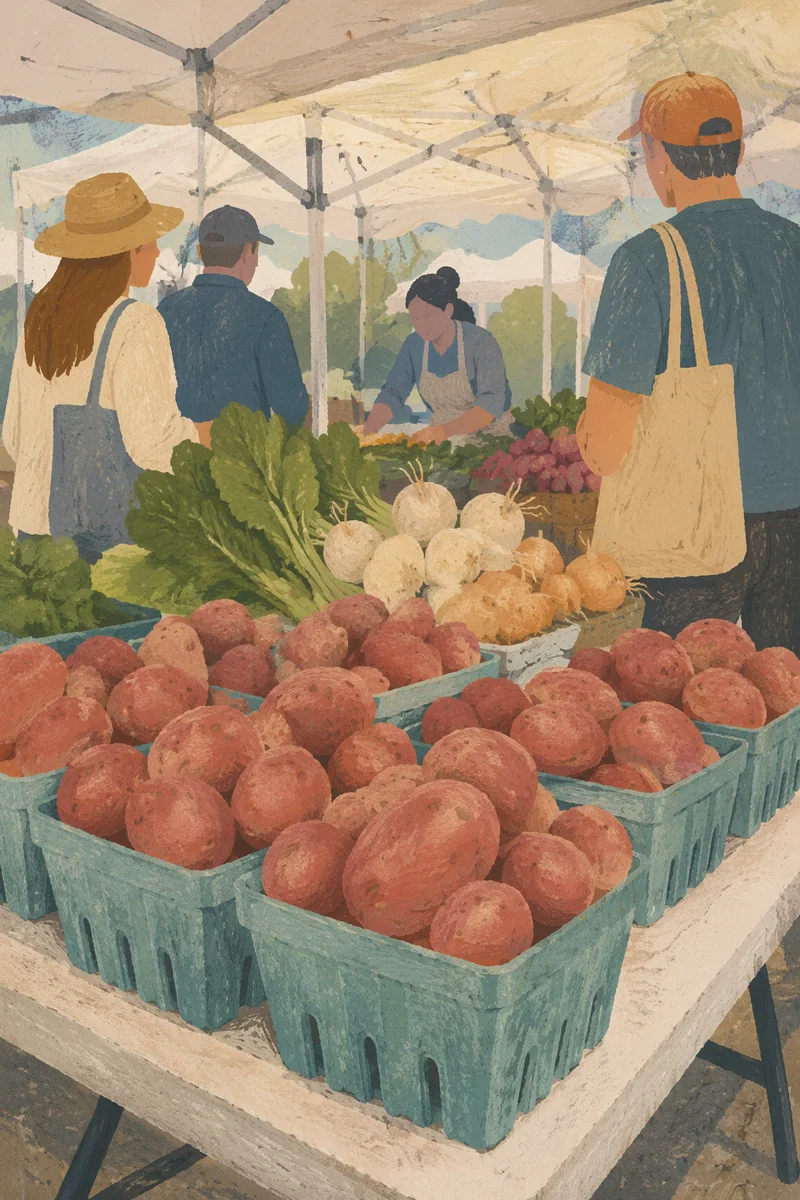 Fresh Farmers Market Produce Under Canopy