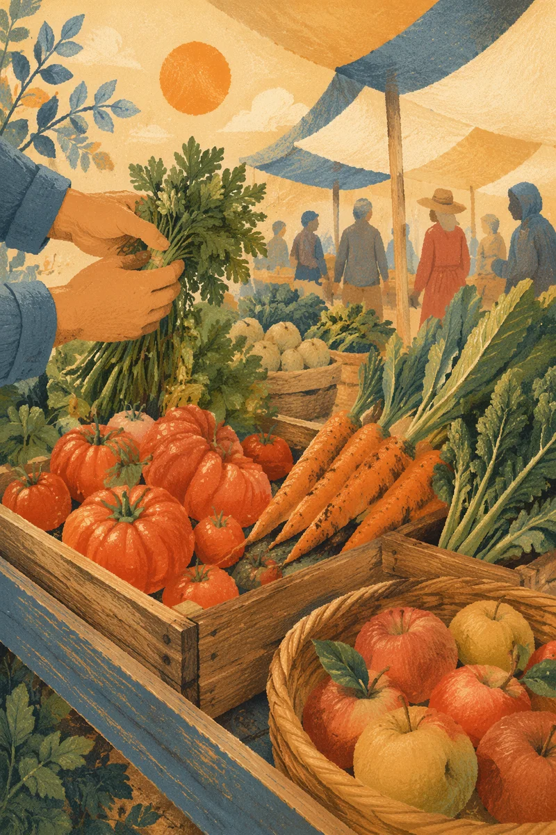 Fresh Organic Produce at Sunrise Market