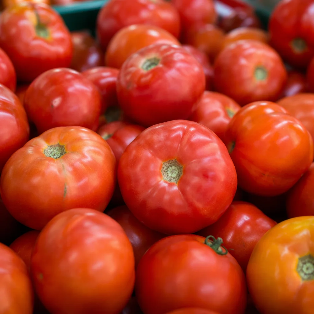 Fresh Organic Tomatoes at Farmers Market
