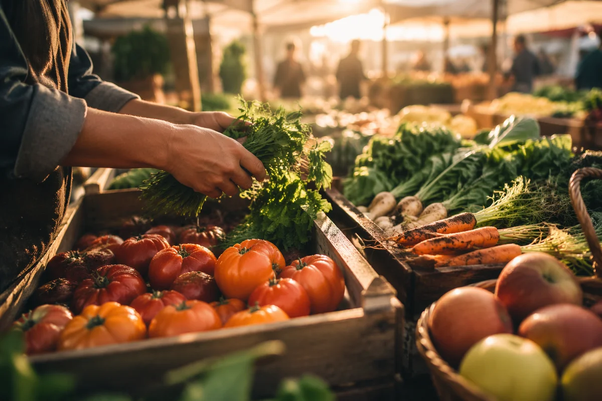 Fresh Organic Produce at Sunrise Market