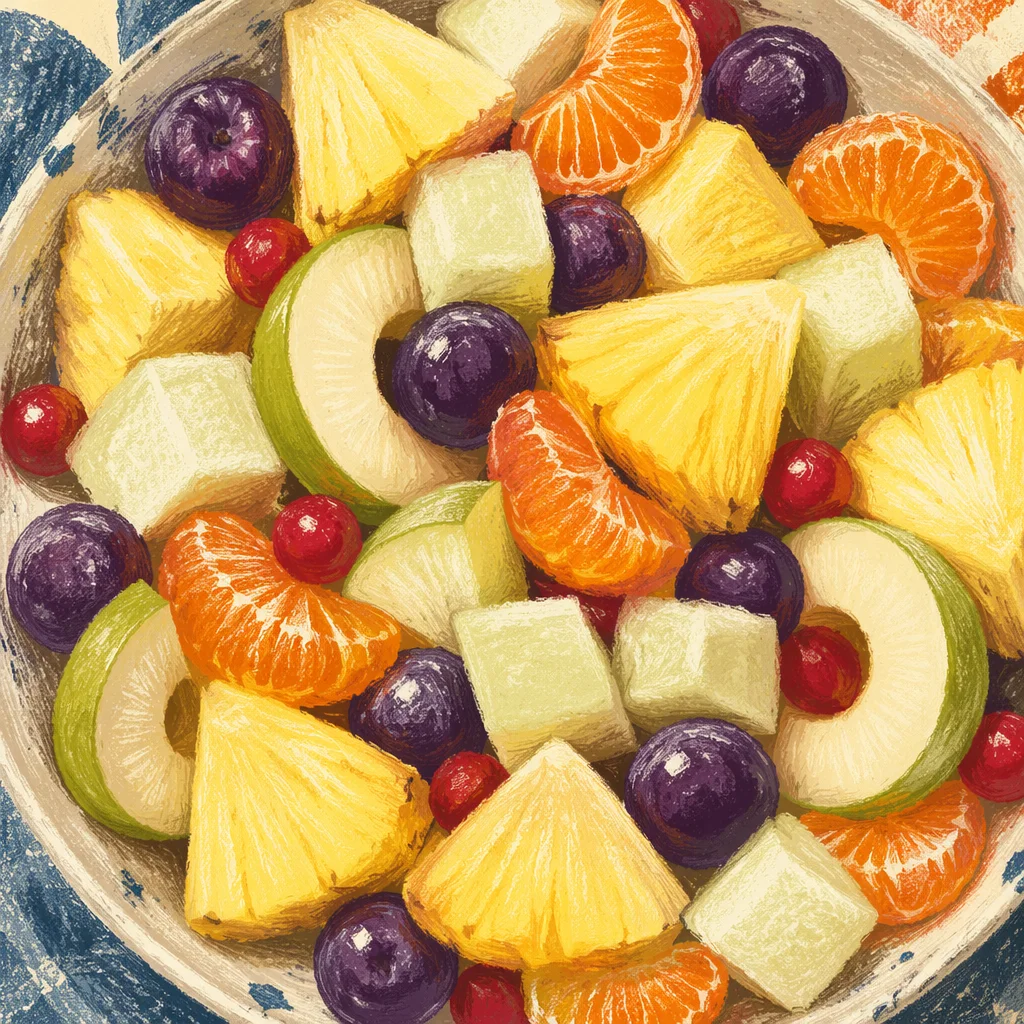 Colorful Fresh Fruit Bowl in Natural Light