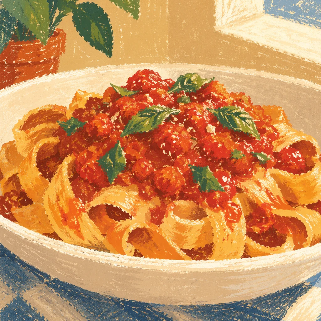 Rustic Italian Pasta with Tomato Basil