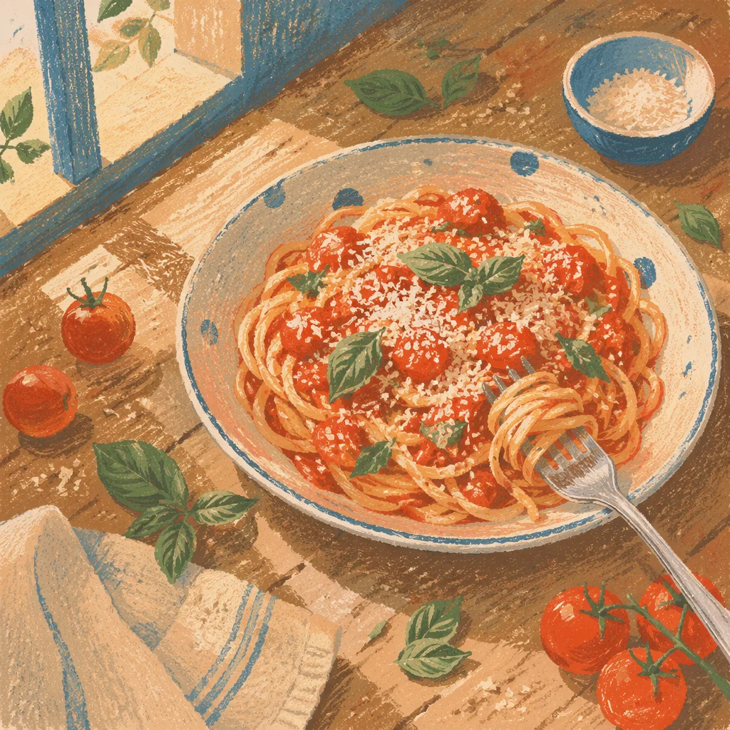 Rustic Tomato Basil Italian Pasta