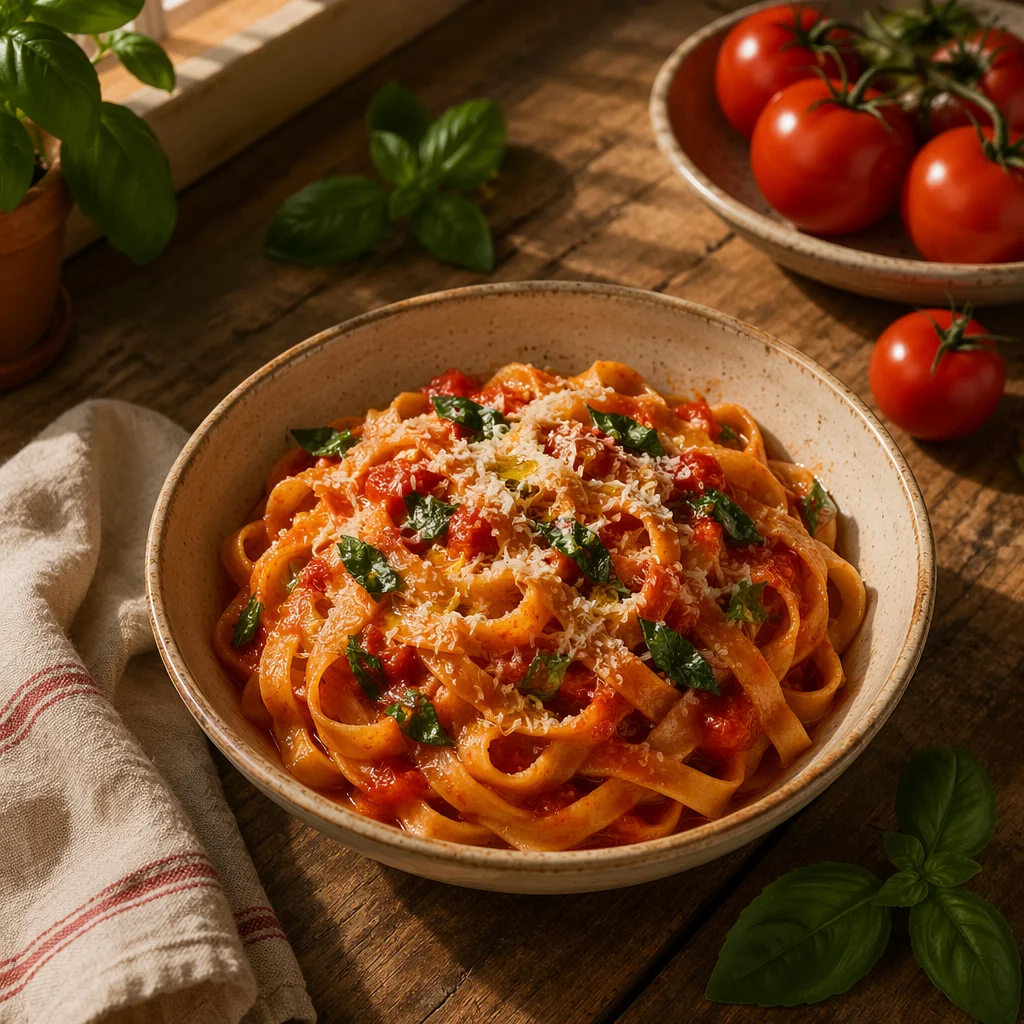 Rustic Tomato Basil Pasta Bowl