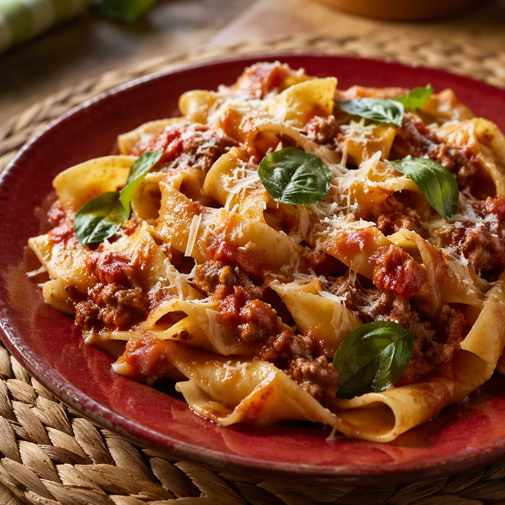 Rustic Italian Pasta With Tomato Basil