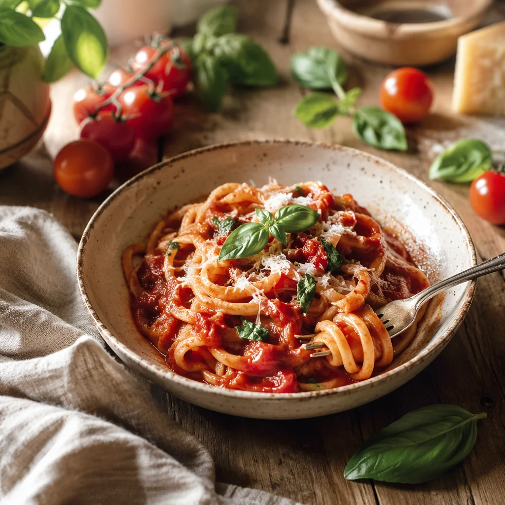 Rustic Italian Tomato Basil Pasta