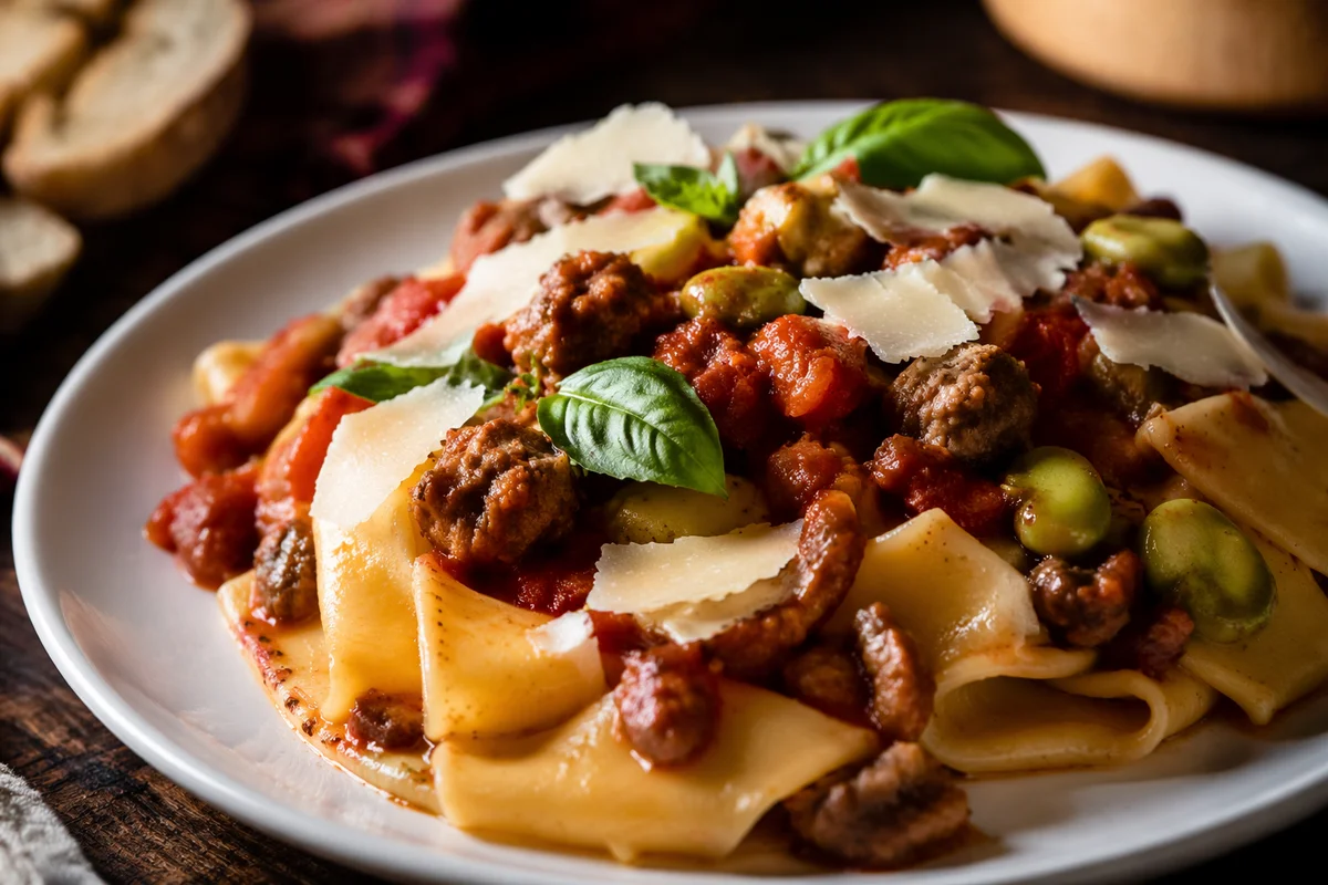 Rustic Italian Pasta with Tomato Basil