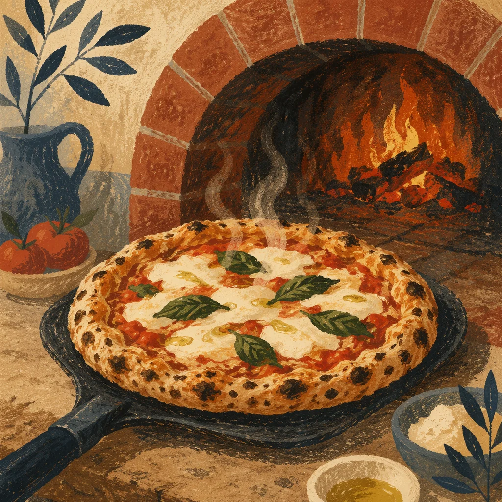 Fresh Neapolitan Pizza From Brick Oven